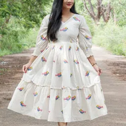 CORSICA Women Conversational Print A-Line Dress-image-83