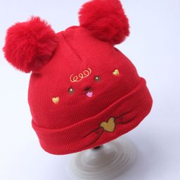 HIGHEVER Unisex Kids Embroidered Woollen Beanie-image-80