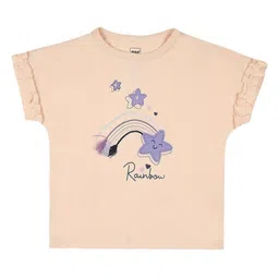 MeeMee Girls Printed Applique T-shirt-image-26