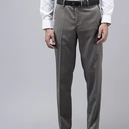 Van Heusen Men Striped Slim Fit Formal Trousers-picture-14