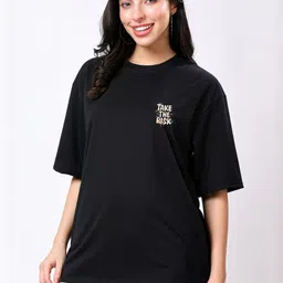 TQH Pack Of 2 Typography Printed Drop Shoulder Sleeves Cotton Oversized T-shirts-picture-7