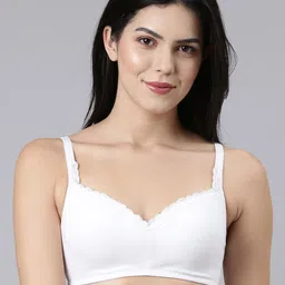 Enamor Floral Full Coverage Underwired Non Padded Lace Bra-picture-25