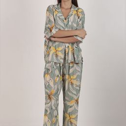 Masha Women Floral Printed Loose Fit Night suit-image-41