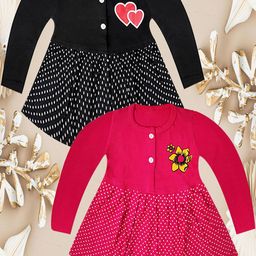 KidzzCart Polka Dot Print Fit & Flare Dress-image-109