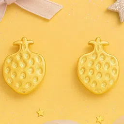 Nipura 925 Sterling Silver Gold Plated Pomegranate Shaped Studs-24