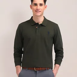 U.S. Polo Assn. Men Brand Logo Polo Collar Slim Fit T-shirt-picture-9