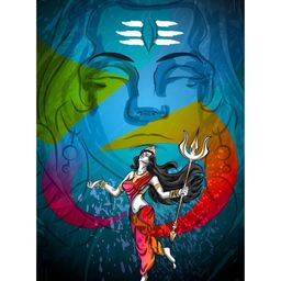Inephos Navy Blue & Red 1 Piece Religious Printed Canvas Wall Art-image-26