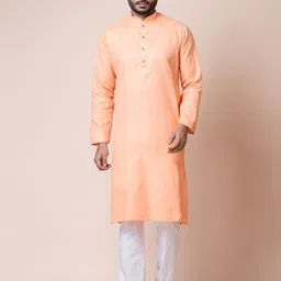 Nawaz's Kurta Men Mandarin Collar Kurta with Pyjamas-picture-11