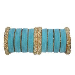 jtraditional Set Of 34 Pearl-Beaded Chuda Bangles-image-81
