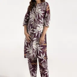 KAYOMMI Women Floral Printed Kurta with Trousers-image-63