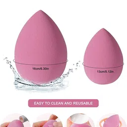 Facejewel Set Of 3 Mini Puffs & Set Of 3  Triangle Powder Puff With Set Of 6 Mini Blender image 3