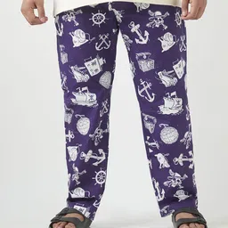 Bewakoof Plus Printed Pure Cotton Plus Size Lounge Pants-image-66