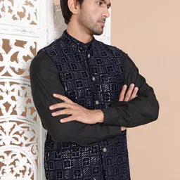 Anouk Embroidered Nehru Jacket-7