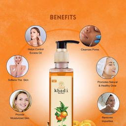 Vagads Set Of 2 Khadi Herbal Orange & Lemongrass Face Wash- 200 ml Each image 2