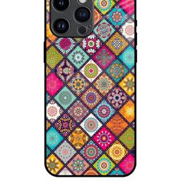 QRIOH Geometric Printed iPhone 14 Pro Max Back Case Mobile Accessories-image-43