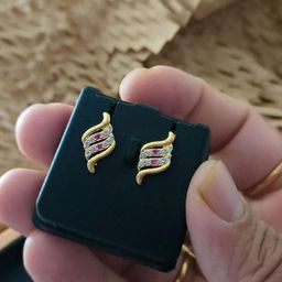 niva fashion Gold-Plated Stone Studded Earrings-image-98