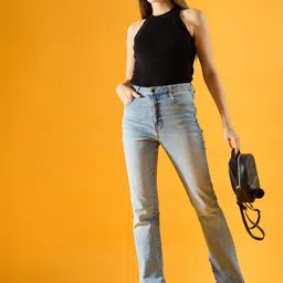 98 Degree North Women Solid Halter Neck Cotton Top-picture-17