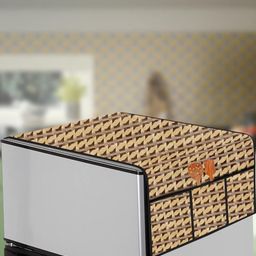 The Furnishing Tree Beige Printed Refrigerator Cover-image-37