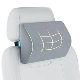 HOSPIKART 2-Pcs Grey Memory Foam Car PillowCushion-image-38