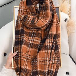 QUECY Women Checked Stole-13
