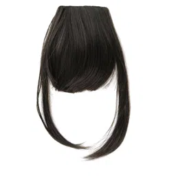 CRIBE Clip-In Scalp Topper Straight Fringe Hair Extension - Black - 12 Inch-image-98