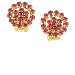 FirstBlush Gold-Plated Cubic Zirconia Studded Circular Studs-0