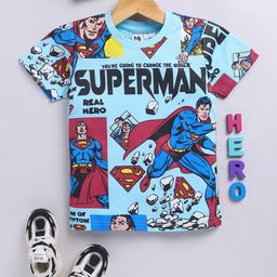YK X Minute Mirth Boys Superman Printed T-shirt-image-10