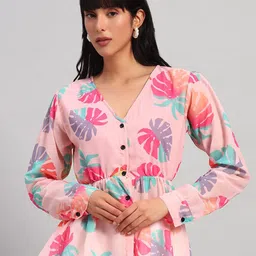 ROSEMELON Print Georgette Peplum Top-picture-53