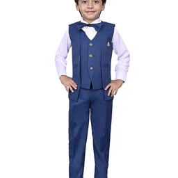 VALUE CREATION Boys V-Neck Single-Breasted Three-Piece Suit-47