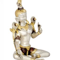 Exotic India Silver-Toned Buddha Figurine Showpiece-image-40