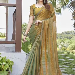 VRAGI Embroidered Pure Chiffon Designer Saree-picture-44