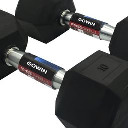HackerX Set Of 2 Fixed Weight Dumbbell - 10Kg Each-7