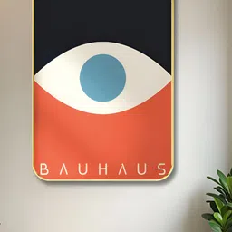 SAF Black & Blue BAUHAUSAbstract Printed Wood Wall Art-27