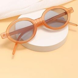 AUGEN Unisex Brown Lens & Black Oval Sunglasses with-image-68
