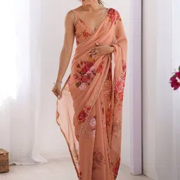Ekasya Floral Printed Beads and Stones Saree-picture-18