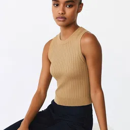 sollobell Women Self Design Round Neck Sleeveless Top-picture-38