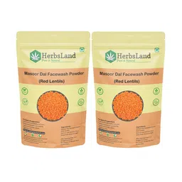 HerbsLand Set Of 2 Masoor Dal Face Wash Powder - 100 g Each-picture-1