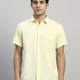 Cantabil Men Comfort Fit Checks Spread Collar Cotton Casual Shirt-picture-34