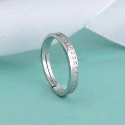 GIVA 925 Sterling Silver Rhodium Plated Dear Hearts Ring-22