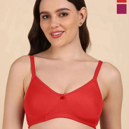 DressBerry Women pack of 2 Solid Full Coverage Non Padded Non-Wired T-shirt Bra-19