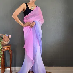 KALINI Women Ombre Dyed Georgette Ready To Wear Saree-picture-44