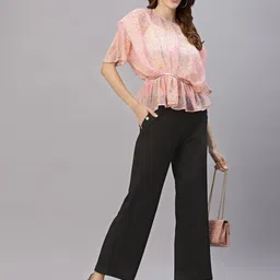 RAASSIO Women Floral Printed Puff Sleeve Boxy Top-image-27
