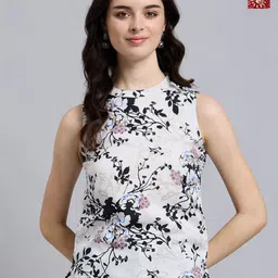 THE FAB FACTORY Women Pack Of 2 Round Neck Floral Print Top-picture-16