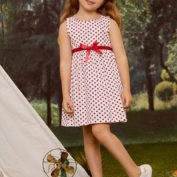 LULU & SKY Polka Dot Print Fit & Flare Dress-picture-55