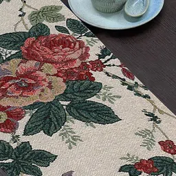 PRAKARTIK 5 Pcs Red & Grey Printed Table Lenin Set image 3