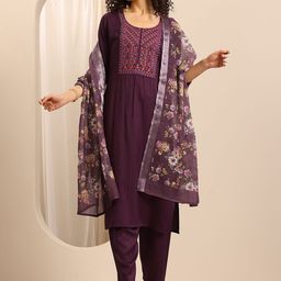 Libas Women Floral Kurta with Trousers & With Dupatta-picture-20