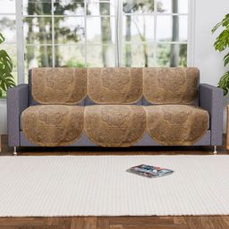 Aura Gold-Toned Cotton Sofa Cover-image-98