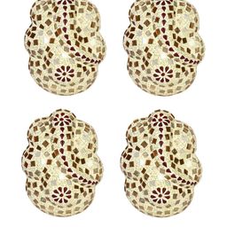 SOMIL Set of 4 Gold Glass Cylinder Wall Lamps-image-48