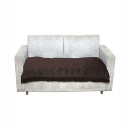 Fashion Throw Coffee Brown Velvet 1 Piece Sofa Cover-image-85