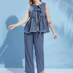 Fashfun Pure Cotton Peplum Top & Trouser-picture-57